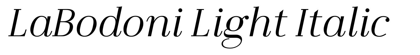 LaBodoni Light Italic